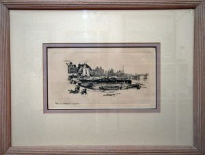 Title: Whistler House at Old Chelsea, 1863 etching by Sir Francis Seymour Haden (1818–1910), Joseph & Rita Orr Art Collection, Orr Art Gallery, Osage Beach, MO