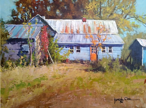 "Off The Grid", 9"x 12"